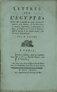 Lettres sur l'Égypte. 
