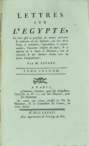 Lettres sur l'Égypte. 
