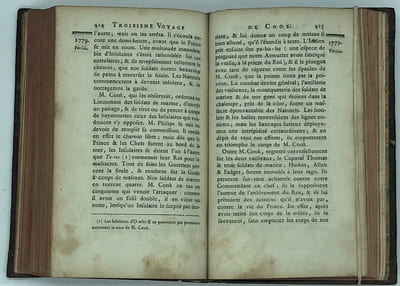 Troisième Voyage de Cook, ou Journal d'une expédition faite dans la Mer Pacifique du Sud et du Nord, en 1776, 1777, 1778, 1779 et 1780. Traduit de l'Anglois.