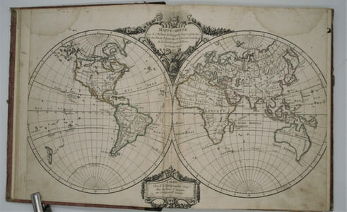 Nouvel atlas portatif destiné principalement pour l’instruction de la jeunesse, d’après la géographie moderne de feu l’abbé Delacroix par le S. Robert de Vaugondy Géographe ord du Roi, de S.M. Polonoise Duc de Lorraine et de Bar, et de la Société Royale des Sciences et Belles Lettres de Nancy, et Censeur Royal.