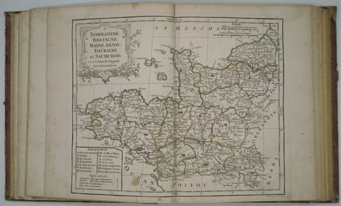 Nouvel atlas portatif destiné principalement pour l’instruction de la jeunesse, d’après la géographie moderne de feu l’abbé Delacroix par le S. Robert de Vaugondy Géographe ord du Roi, de S.M. Polonoise Duc de Lorraine et de Bar, et de la Société Royale des Sciences et Belles Lettres de Nancy, et Censeur Royal.
