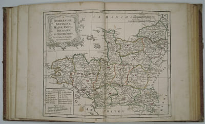 Nouvel atlas portatif destiné principalement pour l’instruction de la jeunesse, d’après la géographie moderne de feu l’abbé Delacroix par le S. Robert de Vaugondy Géographe ord du Roi, de S.M. Polonoise Duc de Lorraine et de Bar, et de la Société Royale des Sciences et Belles Lettres de Nancy, et Censeur Royal. 