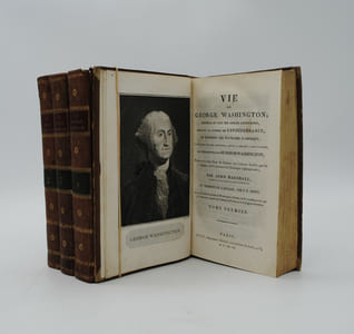 Vie de George Washington, général en chef des armées américaines, et président des États-Unis d'Amérique... précédée d'un Précis de l'histoire des Colonies fondées par les Anglais sur le continent de l'Amérique Septentrionale... et trad. de l'anglais par P. F. Henry, orné du portrait de Washington, de vues et de 12 cartes... 