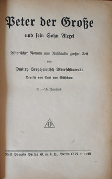 PETER DER GROBE UND FEIN GOHN MEREI. MERESCHOWSKI