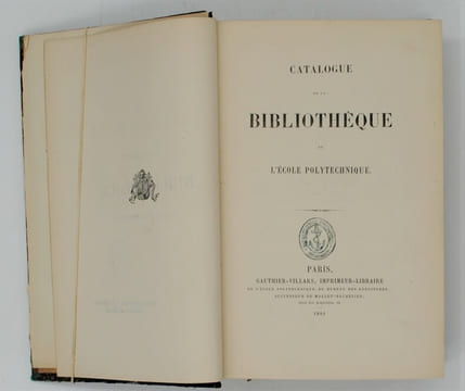 Catalogue de la bibliothèque de l'École Polytechnique . École Polytechnique