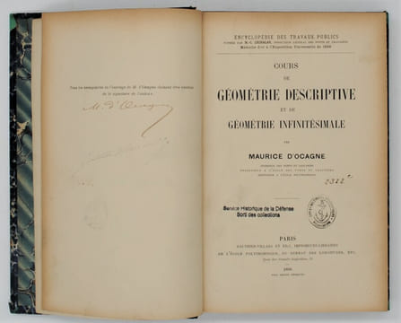 Cours de géométrie descriptive et de géométrie infinitésimale. OCAGNE , Maurice d'