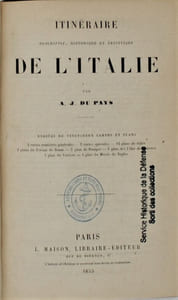 Itinéraire Descriptif, Historique et Artistique De l'Italie ,enrichi de vingt-deux cartes et plans.