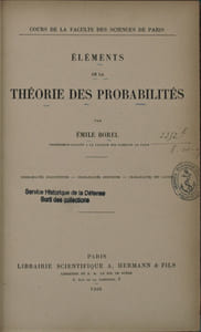 Éléments De La Théorie Des Probabilités