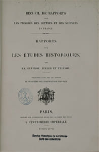 Rapports sur les études historiques