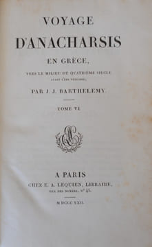 VOYAGE D'ANACHARSIS EN GRECE. BARTHELEMY