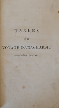VOYAGE D'ANACHARSIS EN GRECE
