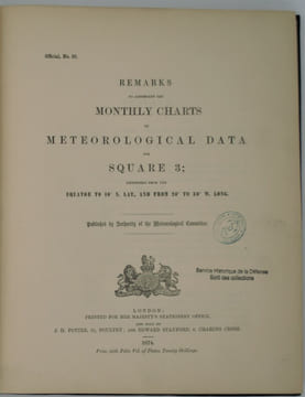 Remarks to accompany the monthly charts of meteorological datas for square 3 extending from the Equator … 1874
avec
Remarks to accompany the monthly ...