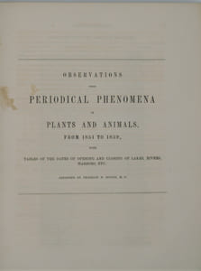 Results of meteorological observations: made under the direction of the United States Patent Office and the Smithsonian Institution from the year 1854 to 1859, inclusive ... Volume II part 1.