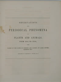 Results of meteorological observations: made under the direction of the United States Patent Office and the Smithsonian Institution from the year 1854 to 1859, inclusive ... Volume II part 1.