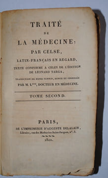 TRAITE DE LA MEDECINE. CELSE
