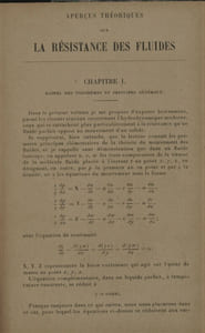 Aperçu théorique sur la résistance des fluides