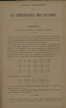 Aperçu théorique sur la résistance des fluides. VILLAT , Henri