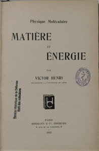 Physique moléculaire. Matière et énergie.