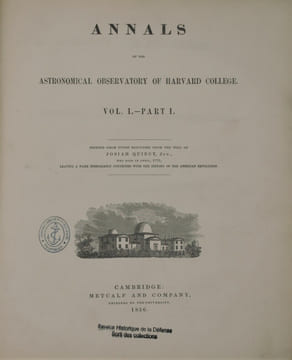 Annals of the Astronomical Observatory of Harvard College. Vol. I - Part I
History and Description of the Astronomical Observatory of Harvard ...