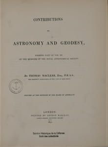 Contributions to Astronomy and Geodesy, Forming Part of Vol XX of the Memoirs of the Royal Astronomical Society
and
Contributions to Astronomy and Geodesy, Forming Part of Vol XXI of the Memoirs of the Royal Astronomical Society, second serie