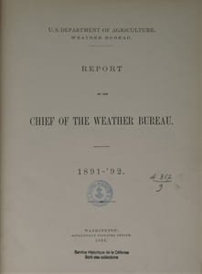 Report of the Chief of the Weather Bureau: 1891-92