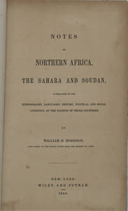 Notes on Northern Africa, the Sahara and Sudan…