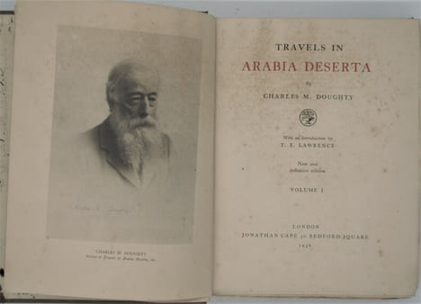Travels in Arabia Deserta , with an introduction by T. E. Lawrence,  New and definitive edition. DOUGHTY , C. M.