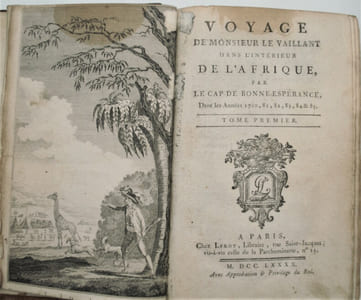Voyage de monsieur Le Vaillant dans l'intérieur de l'Afrique, par le cap de Bonne-Espérance, Dans les Années 1780, 81, 82, 83, 84 & 85.