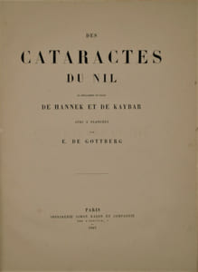 Des Cataractes du Nil et spécialement de celles de Hannek et de Kaybar. Avec 5 planches.