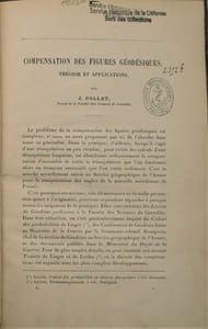 Compensation des figures géodésiques