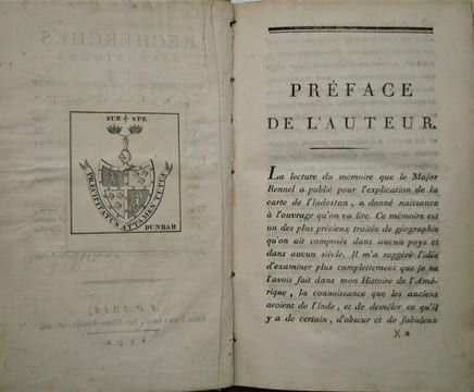 Recherches historiques sur la connoissance que les Anciens avoient de l’Inde et sur les progrès du commerce avec cette partie du monde avant la ...