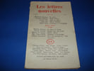 LES LETTRES NOUVELLES. N&deg;26. AV. 1955. COLLECTIF / BARTHES Roland/ QUENEAU Raymond / LIMBOUR Georges / PAZ Octavio / SELZ Jean / VIREL Andr&eacute;/ MUSIL ...