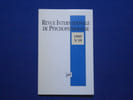 Revue Internationale de psychopathologie  num&eacute;ro 20  1995. Collectif / Directeurs Widl&ouml;cher  F&eacute;dida