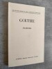 PANDORA. Traduit et préfacé par H. Lichtenberger.. GOETHE.