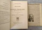 Histoire de la langue francaise des origines a nos jours.- Tome I : De l'époque latine à la Renaissance.- RELIURE.. BRUNOT, Ferdinand.