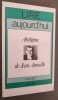 Lire aujourd'hui. Antigone de Jean Anouilh.. [ANOUILH] VANDROMME, Pol.