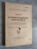 Recueil des Communiques officiels des Gouvernements et Etats-Majors de tous les belligerants - Serie II. : 15 Août -  31 Août 1914.. ***