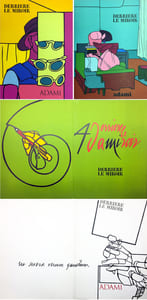 DERRIÈRE LE MIROIR. ADAMI. Collection complète des 5 volumes de la revue consacrés à Valerio Adami : 18 LITHOGRAPHIES ORIGINALES EN COULEURS, de 1970 à 1980.