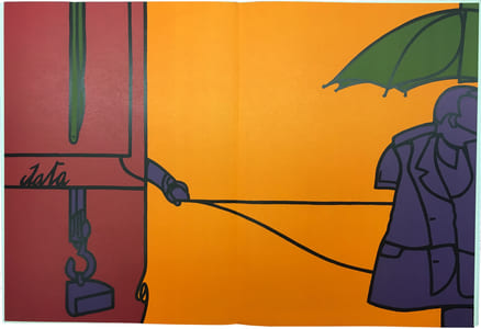 DERRIÈRE LE MIROIR. ADAMI. Collection complète des 5 volumes de la revue consacrés à Valerio Adami : 18 LITHOGRAPHIES ORIGINALES EN COULEURS, de 1970 à 1980.