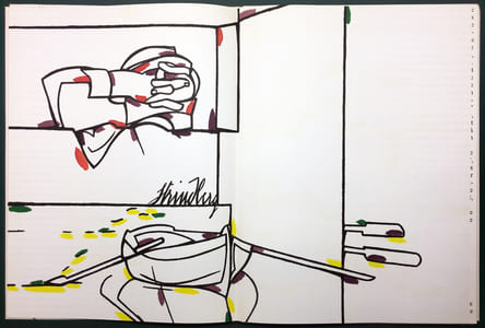 DERRIÈRE LE MIROIR. ADAMI. Collection complète des 5 volumes de la revue consacrés à Valerio Adami : 18 LITHOGRAPHIES ORIGINALES EN COULEURS, de 1970 à 1980.