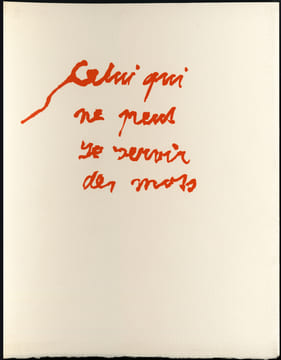 CELUI QUI NE PEUT SE SERVIR DES MOTS. Collectif : Alechinsky, Beckett, Bonnefoy, Butor, Dupin, Torreilles, etc. - BRAM VAN VELDE