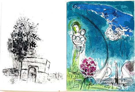 VERVE VOLUME VII. N° 27-28. Visions de Paris par Marc Chagall. Le chien aboyant à la Lune par Joan Miro. La Tristesse du ROI par Matisse, etc.. ...
