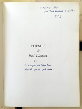 POÉSIES de Paul Léautaud. LEAUTAUD, Paul