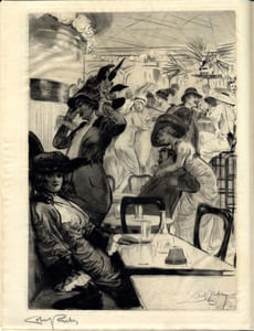 PARIS, mœurs, costumes & attitudes. 1912-1913. I. LES BARS. 1 des 30 Japon avec 5 états et 2 dessins originaux.