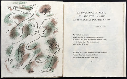 POÈMES INSOUMIS. Avec 8 lithographies originales d'André Masson. Exemplaire sur Japon Nacré avec suite signée (1963).