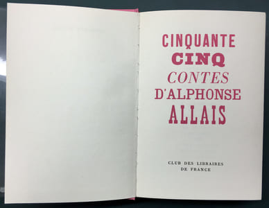 Cinquante cinq contes d'Alphonse Allais