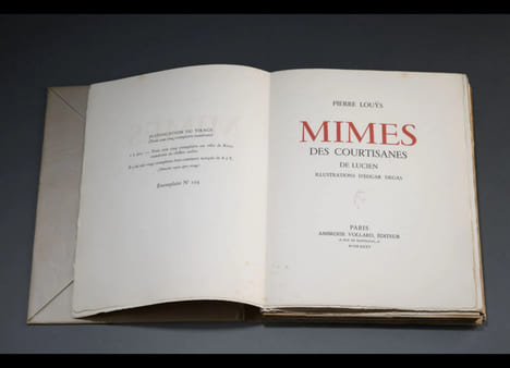 MIMES DES COURTISANES. Illustrations d'Edgar Degas gravées sur cuivre (1935).. LOUŸS, Pierre - DEGAS, Edgar