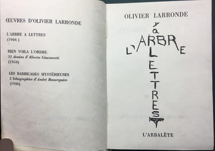 L'ARBRE À LETTRES