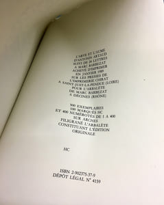 L'ARVE ET L'AUME. Suivi de 24 lettres à Marc Barbezat.
