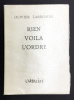 RIEN VOILA L'ORDRE (édition typographique). LARRONDE, Olivier